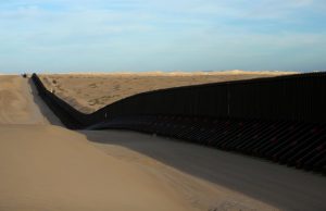 A part of the border wall near Calexico, California .
